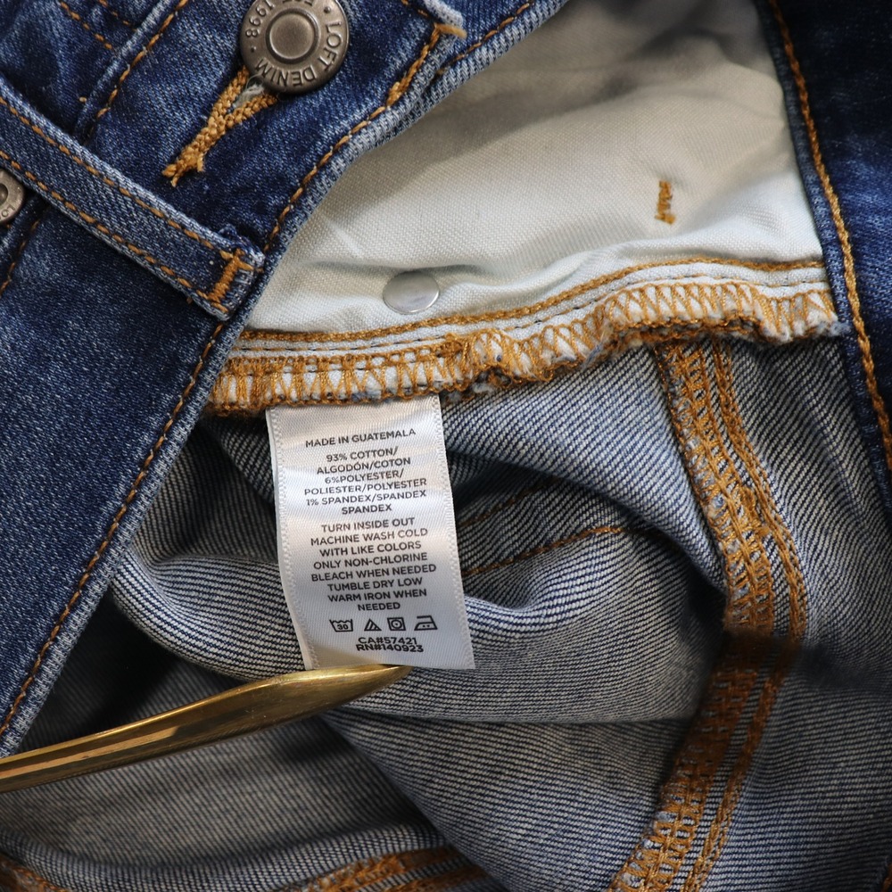 LOFT Medium Blue High Rise The Kick Crop Petite Jeans 28/6P - Picture 7 of 11